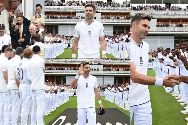 James Anderson Receives Guard of Honour on His Farewell Day in Test Cricket at Lord's