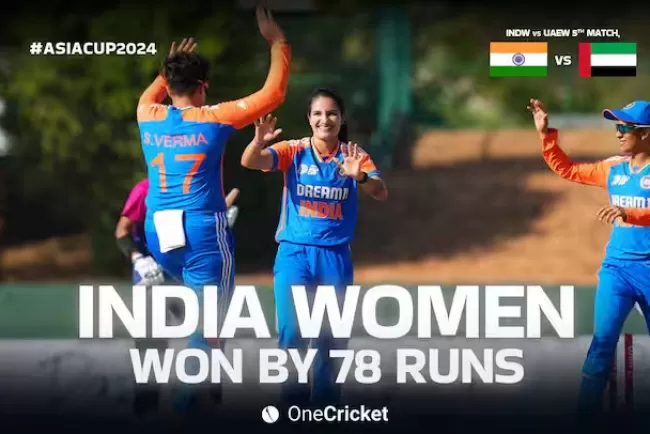 Team India Secures Semi-Final Spot with Dominant Win Over UAE in Women's Asia Cup 2024