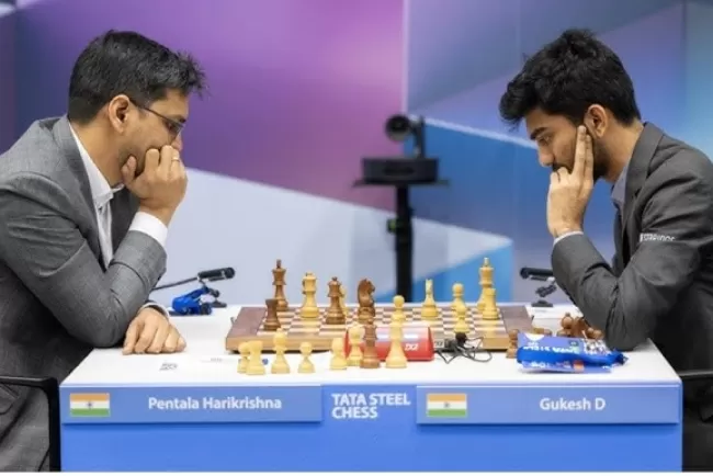 Gukesh's Second Triumph at Tata Steel: Defeating Team Mate Harikrishna