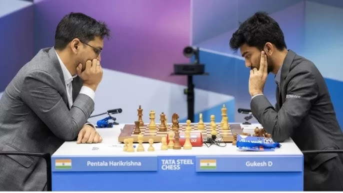 Gukesh's Second Triumph at Tata Steel: Defeating Team Mate Harikrishna