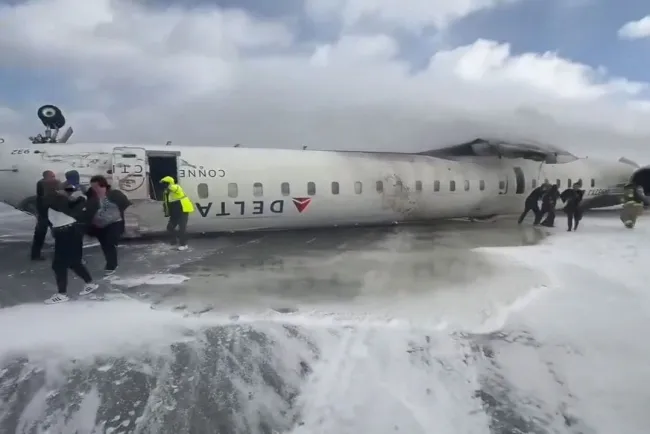 Delta Airlines Flight Crash-Lands in Toronto: Dozens Injured, No Fatalities Reported