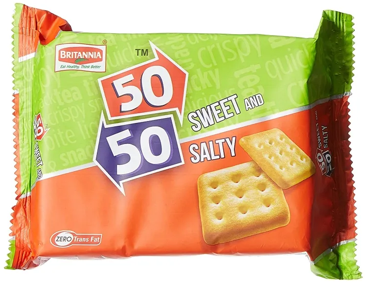 Britannia 50-50 Biscuits: The Perfect Sweet and Salty Snack...!!!